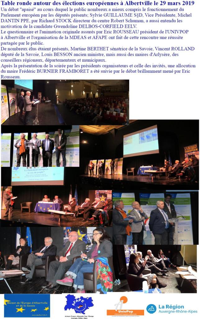 Albertville 29.3.19 Table ronde européenne